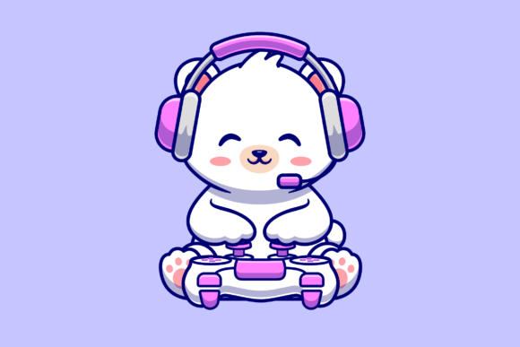 Download Cute Baby Polar Bear Gaming Cartoon - Baby polar bear Collection