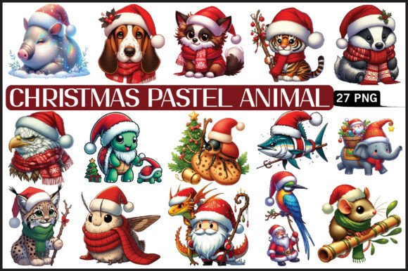 Download Christmas Pastel Animal Clipart - Pastel animal clipart Collection