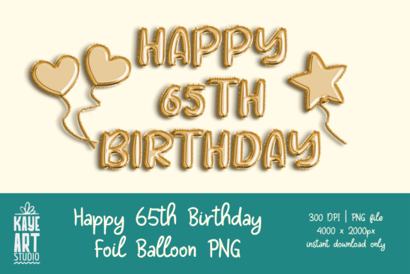 Download Happy 65th Birthday Foil Balloon PNG - Balloon png Collection