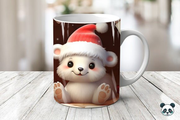 Download 3D Baby Polar Bear Mug Wrap Sublimation - Baby polar bear Collection
