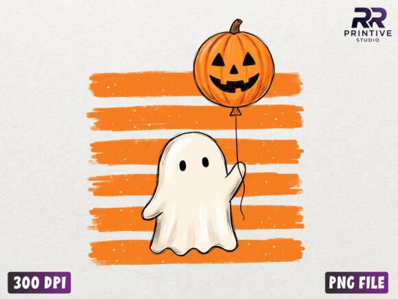 Download Preppy Ghost Pumpkin Balloon PNG - Balloon png Collection