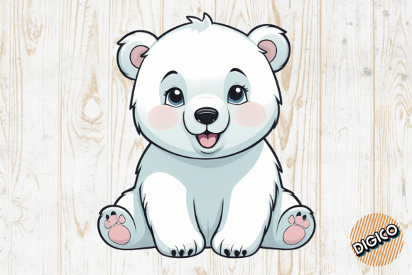 Download Adorable Cartoon Baby Polar Bear - Baby polar bear Collection