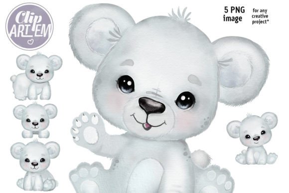 Download Cute Baby Polar Bear Cub 5 PNG Images - Baby polar bear Collection