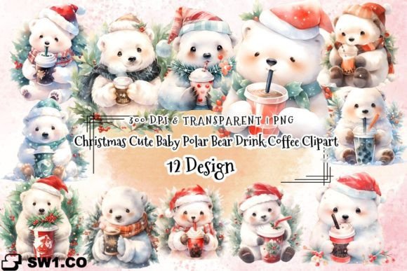 Download Christmas Cute Baby Polar Bear Clipart - Baby polar bear Collection