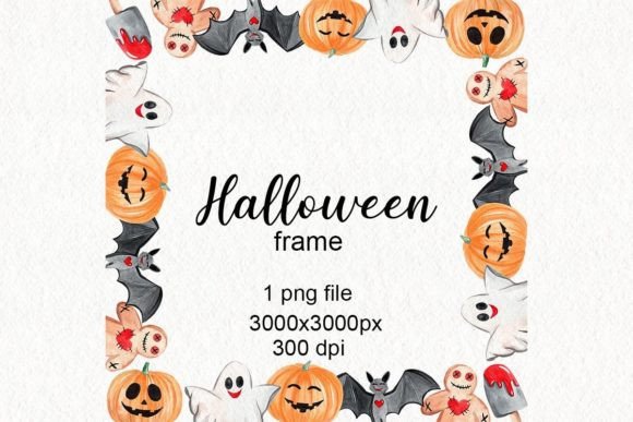 Download Halloween Square Watercolor Border Png - Watercolor border png Collection