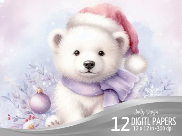 Download Adorable Baby Polar Bear at Christmas - Baby polar bear Collection
