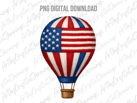 Download Patriotic USA Flag Hot Air Balloon PNG - Balloon png Collection