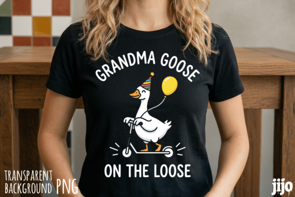 Download Goose Grandma Scooter Balloon PNG - Balloon png Collection